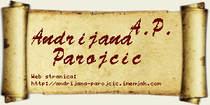 Andrijana Parojčić vizit kartica